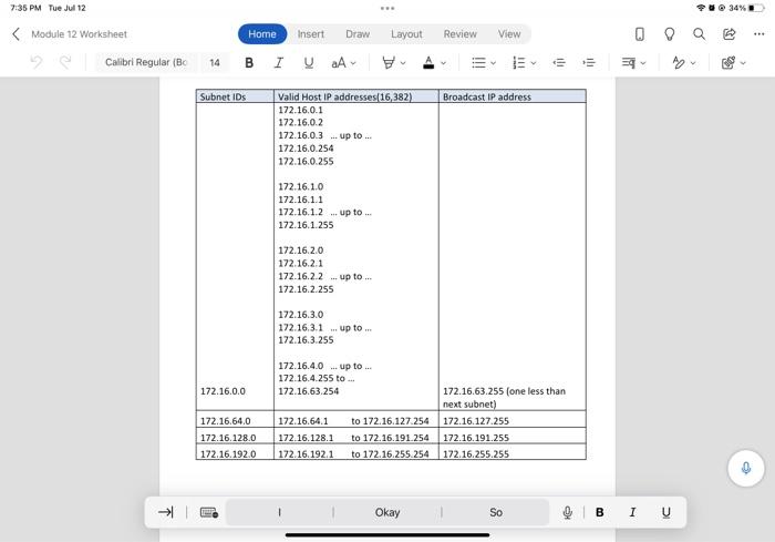 Let S Look At Class B Subnetting Scheme Your Medium Sized Corporation Uses Class B Private Ip Addresses And Has 3 Very 2