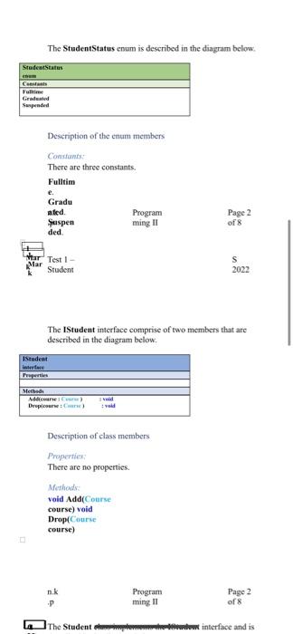 Programming Ii Student Application Studentapp A High Level View Of An Application Is Shown Below You Will Build A Sy 3