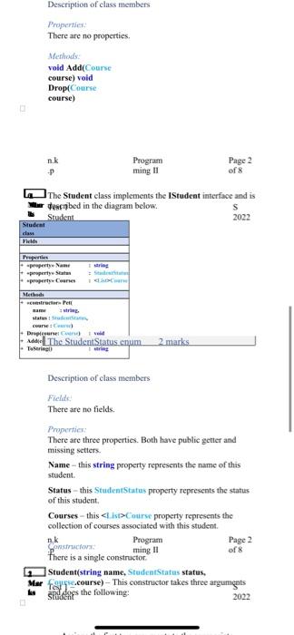 Programming Ii Student Application Studentapp A High Level View Of An Application Is Shown Below You Will Build A Sy 7