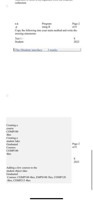 Programming Ii Student Application Studentapp A High Level View Of An Application Is Shown Below You Will Build A Sy 9