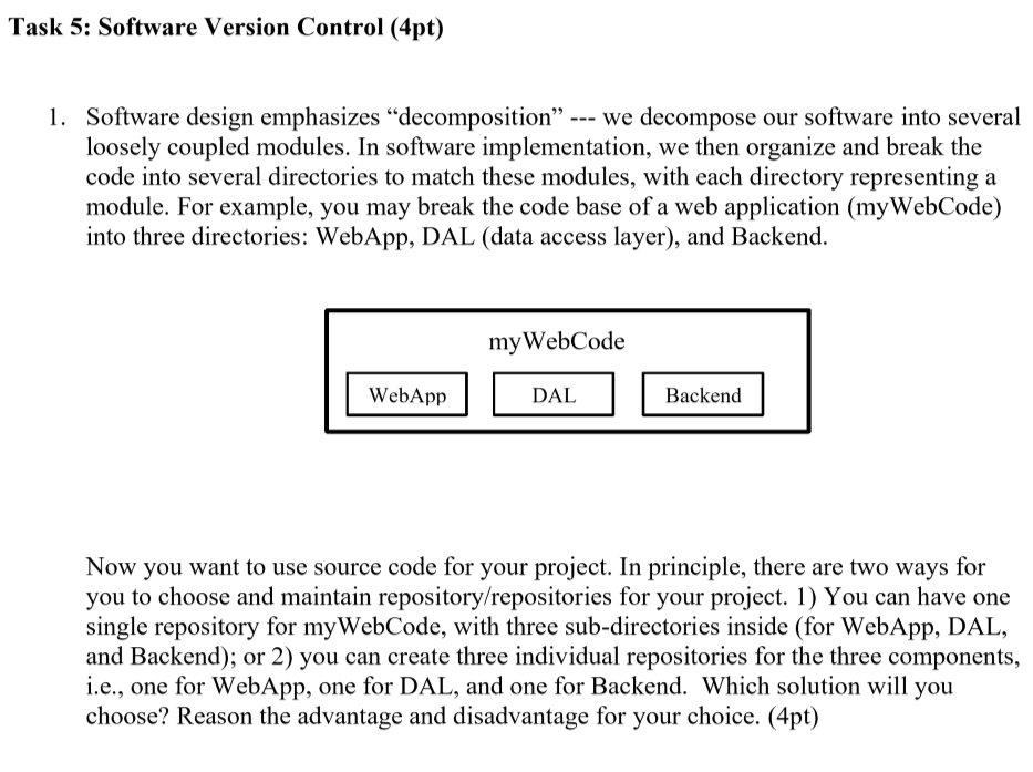 1 Software Design Emphasizes Decomposition We Decompose Our Software Into Several Loosely Coupled Modules In Sof 1