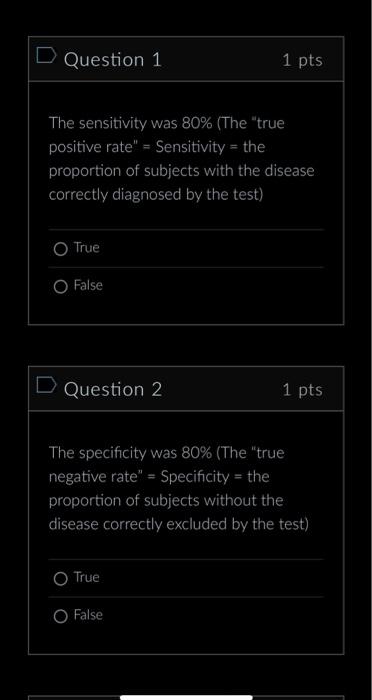 A Psychiatrist Devised A Short Screening Test For Depression We Are Evaluating The Accuracy Metrics For This Short Test 2