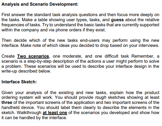 Goals The Goal Of This Assignment Is To Learn How To Build A User Profile Do A Task Analysis And Scenario Construction 3