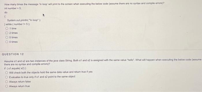How Many Times The Messege In Loop Will Print To The Screen When Executing The Below Codo Assume There Are No Syntax 1
