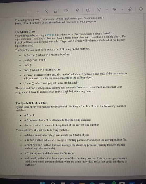 The Stack Class You Will Begin By Writing A Stack Class That Stores Chars And Uses A Singly Linked List Representation 1