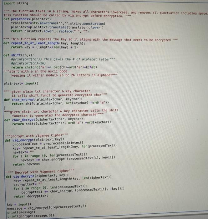 Python Creating A Code That Can Encrypt And Decrypt Whatever Is Provided By The User I Need Help Getting My Co 1