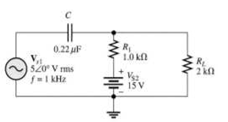 Provide The Value Of The Current In Rl Due To The Dc Source In Figure 2 Using Superposition Theorem And Assuming The Sou 1