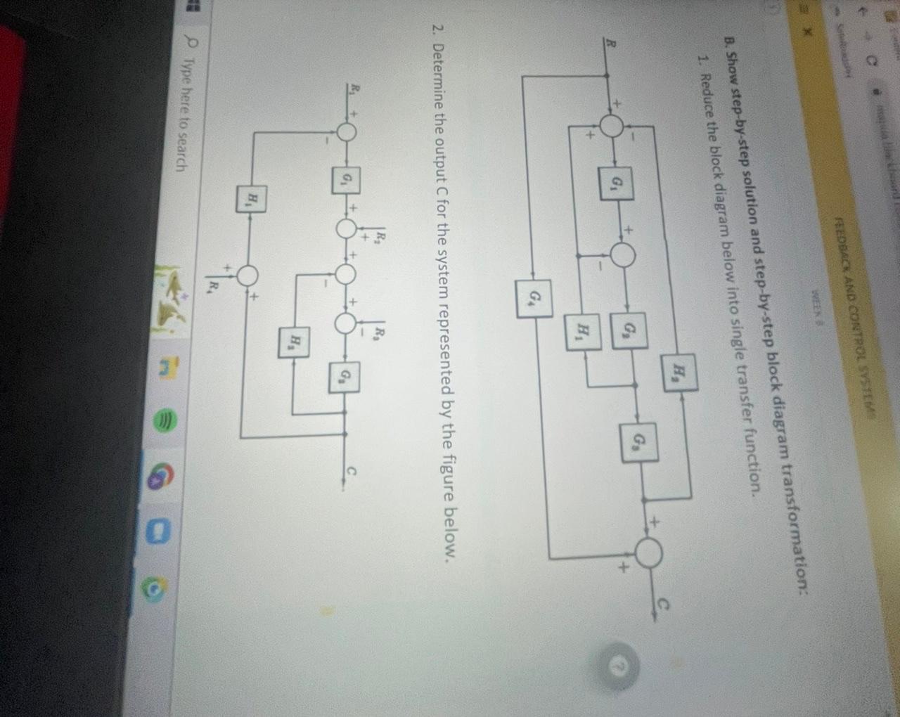 B Show Step By Step Solution And Step By Step Block Diagram Transformation 1