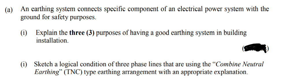 A An Earthing System Connects Specific Component Of An Electrical Power System With The Ground For Safety Purposes I 1