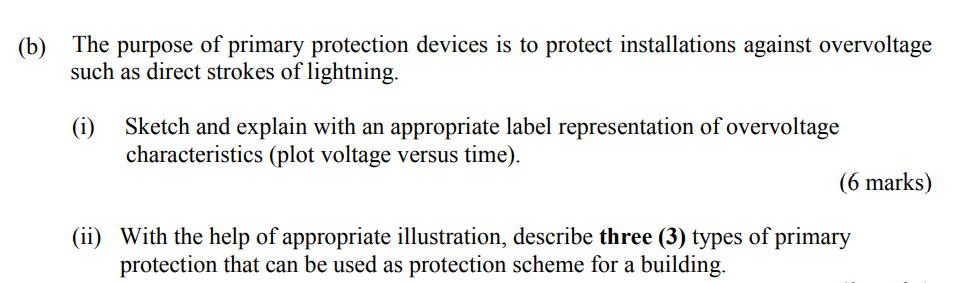 The Purpose Of Primary Protection Devices Is To Protect Installations Against Overvoltage Such As Direct Strokes Of Ligh 1