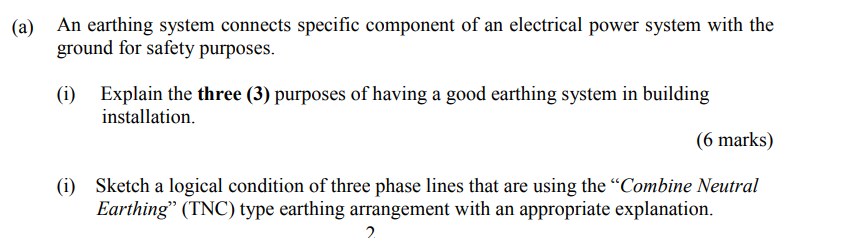 A An Earthing System Connects Specific Component Of An Electrical Power System With The Ground For Safety Purposes I 1