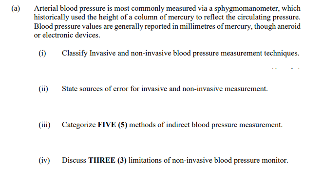 Arterial Blood Pressure Is Most Commonly Measured Via A Sphygmomanometer Which Historically Used The Height Of A Column 1