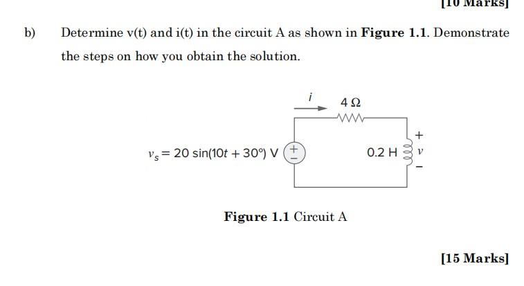 B Determine V T And I T In The Circuit A As Shown In Figure 1 1 Demonstrate The Steps On How You Obtain The Solution 1