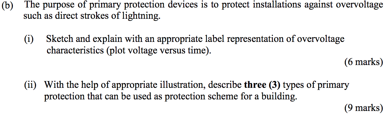 0 The Purpose Of Primary Protection Devices Is To Protect Installations Against Overvoltage Such As Direct Strokes Of L 1