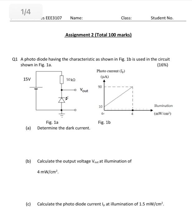 Q2 A Mosfet Circuit Is Shown In Fig 2a Fig 2 B Is The Characteristic Of The Mosfet 36 Fig 2a Fig 2b A State 2