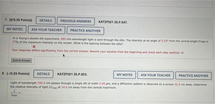 7 0 5 55 Points Details Previous Answers Katzpse 1 35 P 047 My Notes Ask Your Teacher Practice Another In A Young S 1