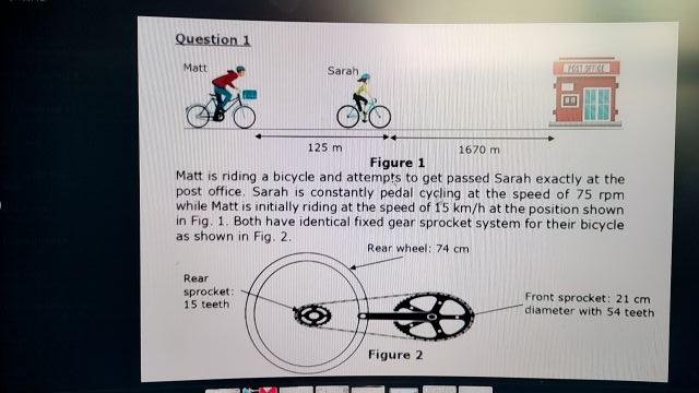 Matt Is Riding A Bicycle And Attempts To Get Passed Sarah Exactly At The Post Office Sarah Is Constantly Pedal Cycling 1