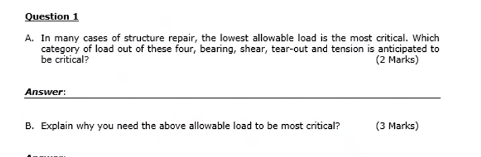 C If Critical Allowable Load Of Each Fastener Joint Is 805 Lbs In 0 050 Circ Prime Thick Al 2024 T3 Sheet And 2