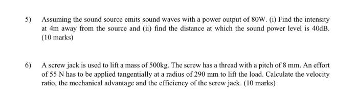 Assuming The Sound Source Emits Sound Waves With A Power Output Of 80 W I Find The Intensity At 4 M Away From The Sou 1