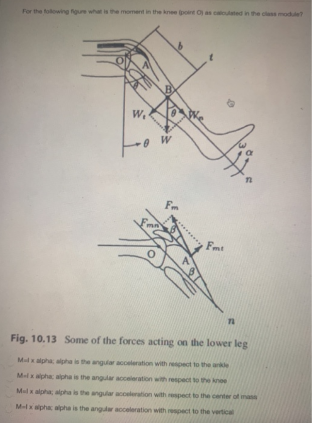 For The Following Figure What Is The Moment In The Knee Point 0 As Calculated In Class Module 1