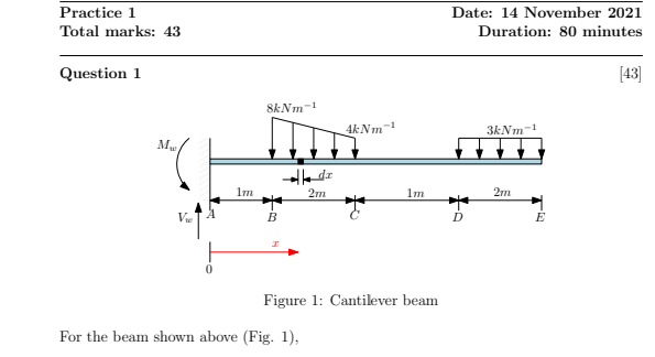 Begin Tabular Lc Hline Practice 1 Date 14 November 2021 Total Marks 43 Duration 80 Minutes Hline End 1