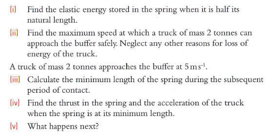 A Simple Mathematical Model Of A Railway Buffer Consists Of A Horizontal Open Coiled Spring Attached To A Fixed Point T 2
