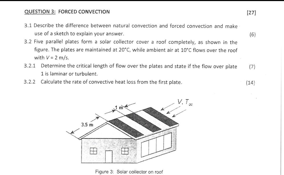 Question 3 Forced Convection 5 3 1 Describe The Difference Between Natural Convection And Forced Convection And Make U 1