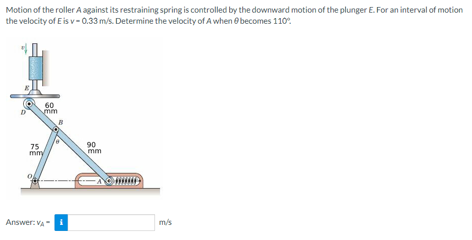 Motion Of The Roller A Against Its Restraining Spring Is Controlled By The Downward Motion Of The Plunger E For An Inte 1