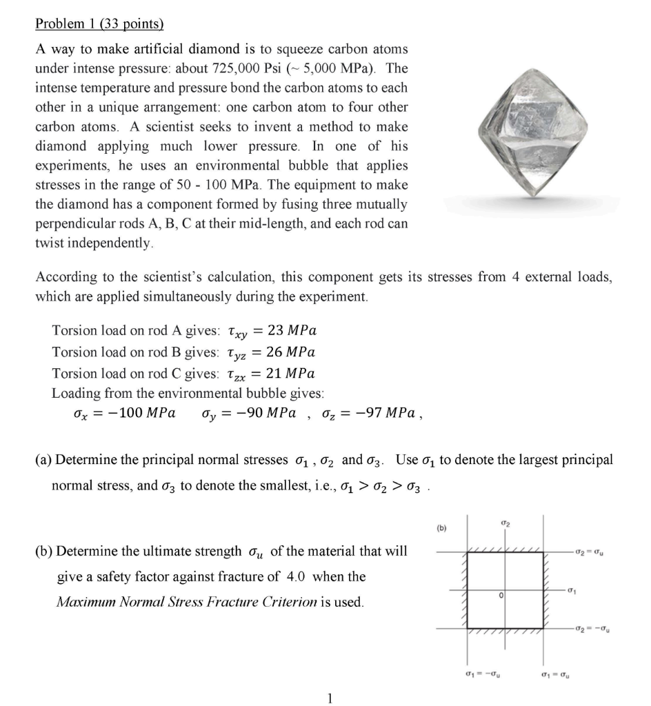 A Way To Make Artificial Diamond Is To Squeeze Carbon Atoms Under Intense Pressure About 725 000 Psi 5 000mpa The I 1
