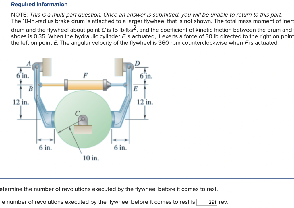 Required Information Note This Is A Multi Part Question Once An Answer Is Submitted You Will Be Unable To Return To T 1