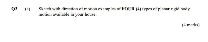 A Sketch With Direction Of Motion Examples Of Four 4 Types Of Planar Rigid Body Motion Available In Your House Figu 1