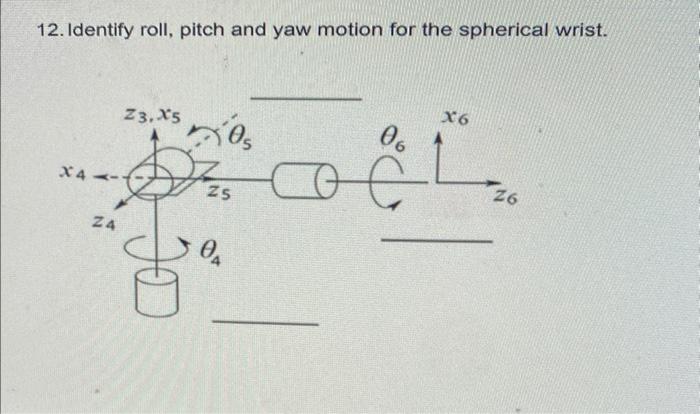 12 Identify Roll Pitch And Yaw Motion For The Spherical Wrist 1