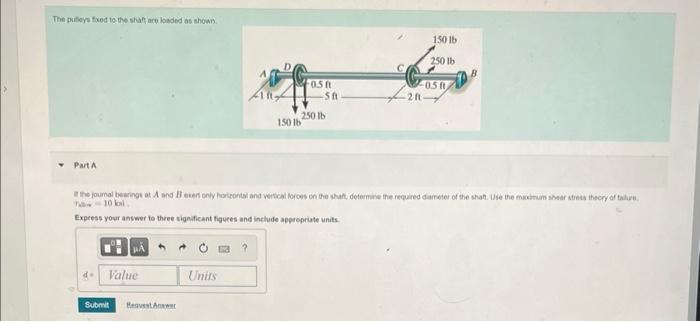 The Puilers Tred To The Shat Are Loaded As Thown Thes 10kin Expeess Your Anvwer To Three Tignficant Figures And Include 1