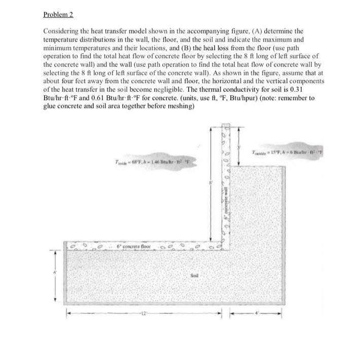 Problem 2 Considering The Heat Transfer Model Shown In The Accompanying Figure A Determine The Temperature Distributi 1