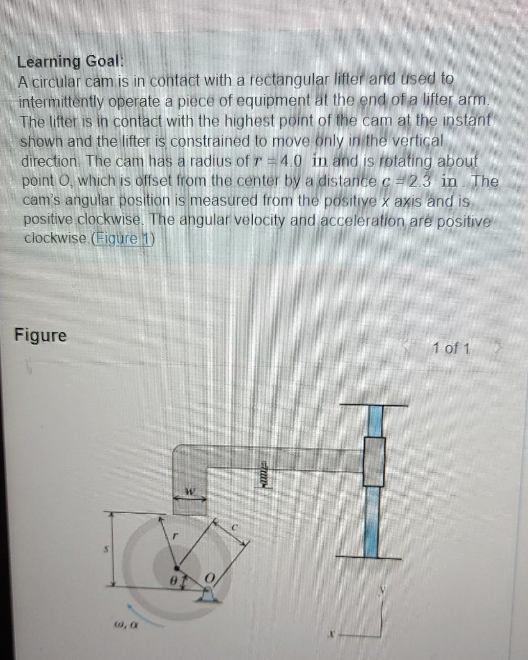 Learning Goal A Circular Cam Is In Contact With A Rectangular Lifter And Used To Intermittently Operate A Piece Of Equi 1