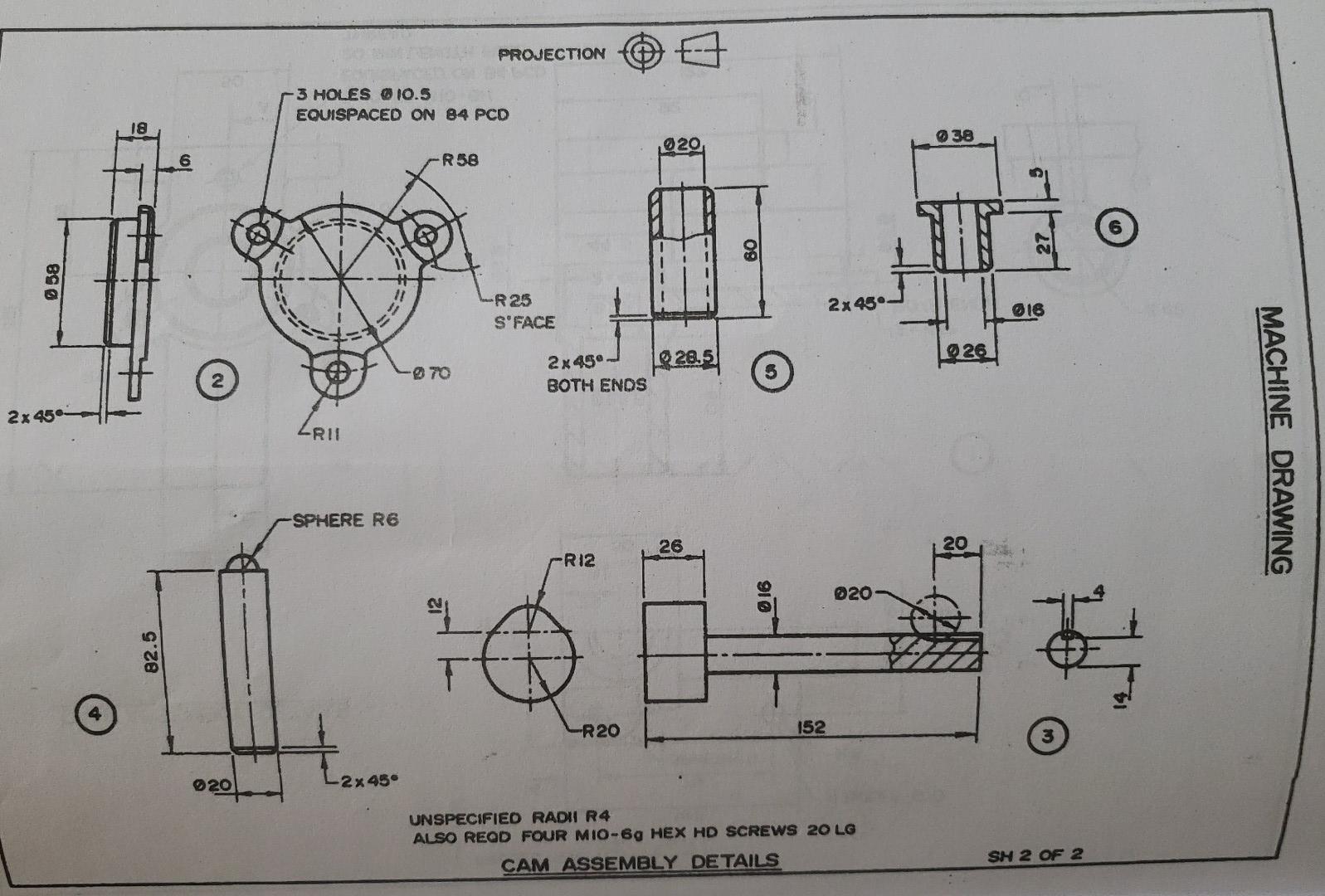 Cam Ascembly The Cam Assembly Shown On Pages 265 And 266 Consists Of The Following Details A Cast Iron Body Item 1 A 4