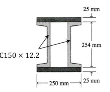 25 Mm 254 Mm C150 X 12 2 250 Mm 25 Mm Axis X X Axis Y Y Area Depth Width Mm Mm T 106 Mm Ki Mm Designation 1 Ky 100 1