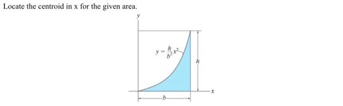 Locate The Centroid In X For The Given Area 1