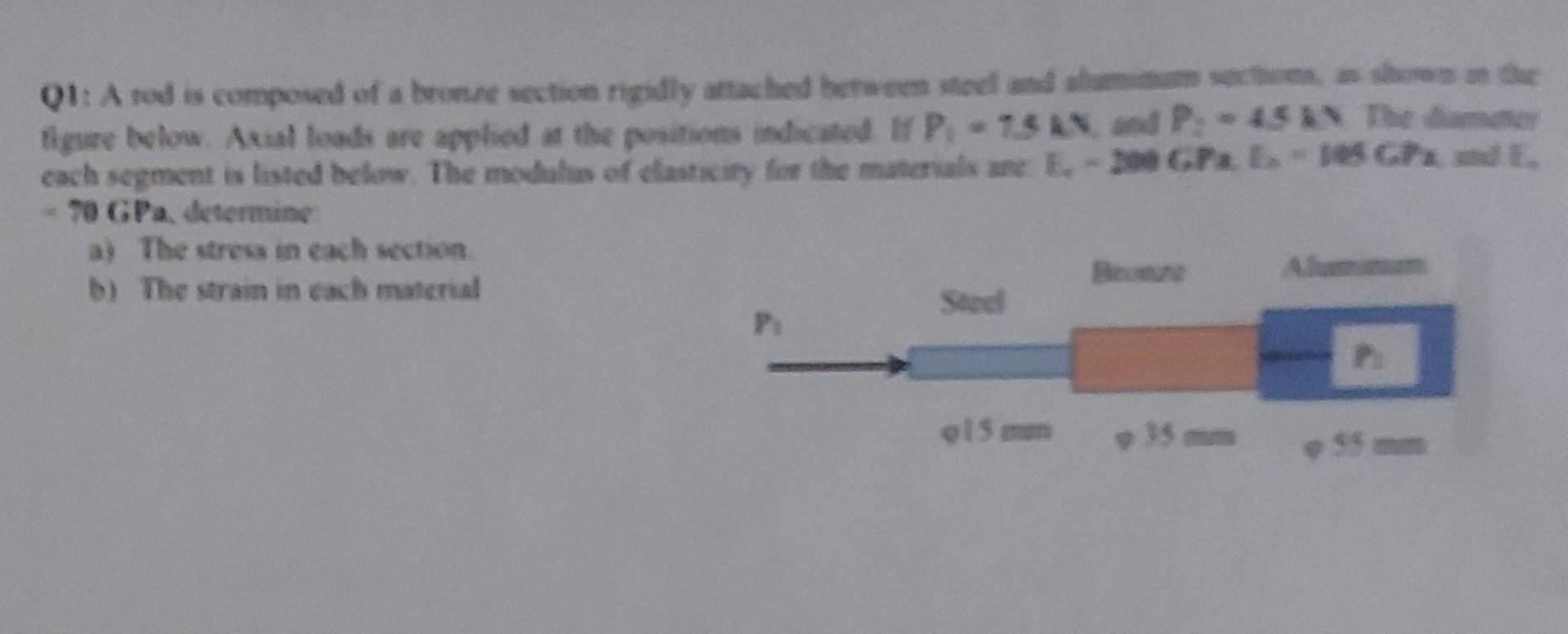 Cpa Determane A The Stress In Eacto Section B The Staina In Callo Muteral 1