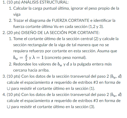 La Viga Tiene Un Apoyo Empotrado En Su Extremo A Y Un Apoyo Simple En Su Extremo B Se Le Aplican 2 Cargas Puntuales A T 2