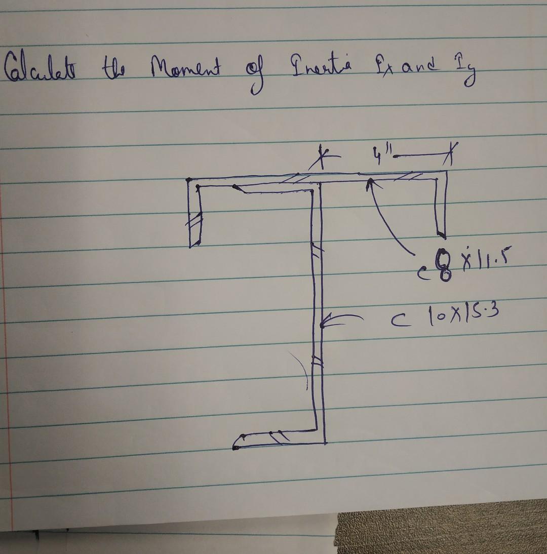 Calculett The Moment Of Inertia Ix And Iy American Standard Channels 1