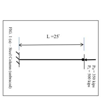 1 A A Steel Column Has Unbraced Length Of 25 Feet And End Conditions As Shown In Fig 1 A The Applied Axial Loads Ar 3