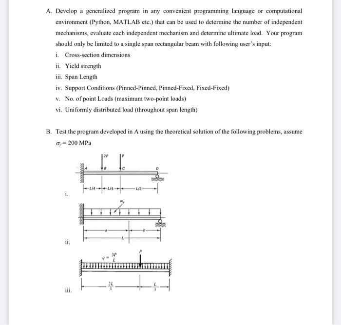 A Develop A Generalized Program In Any Convenient Programming Language Or Computational Environment Python Matlab Etc 2