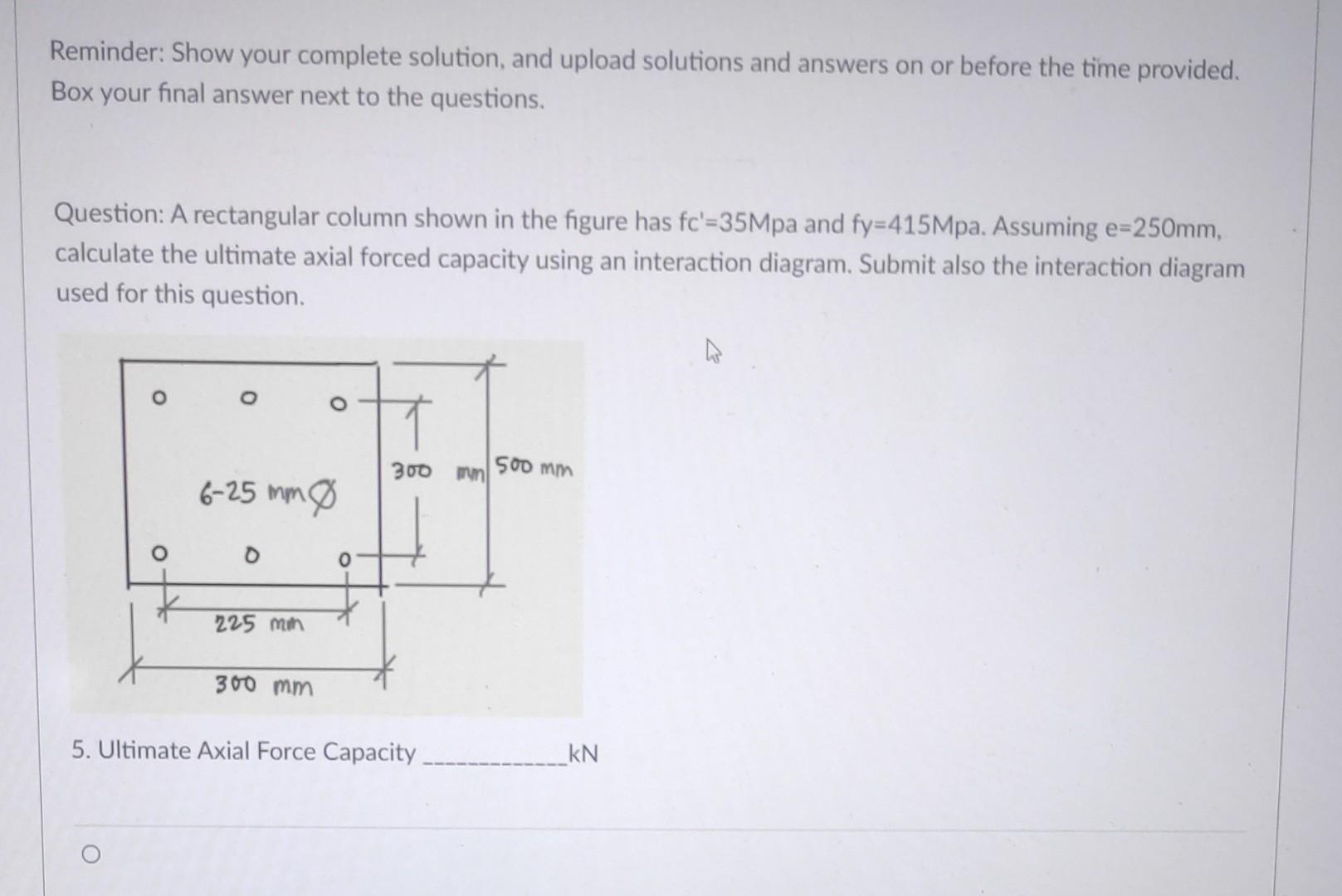 Reminder Show Your Complete Solution And Upload Solutions And Answers On Or Before The Time Provided Box Your Final A 1