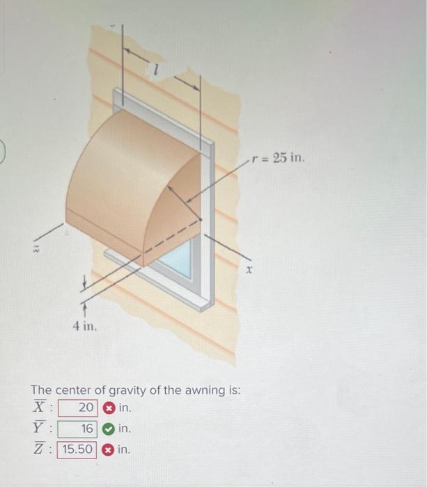 A Window Awning Is Fabricated From Sheet Metal Of Uniform Thickness Locate The Center Of Gravity Of The Awning If 1 37 2