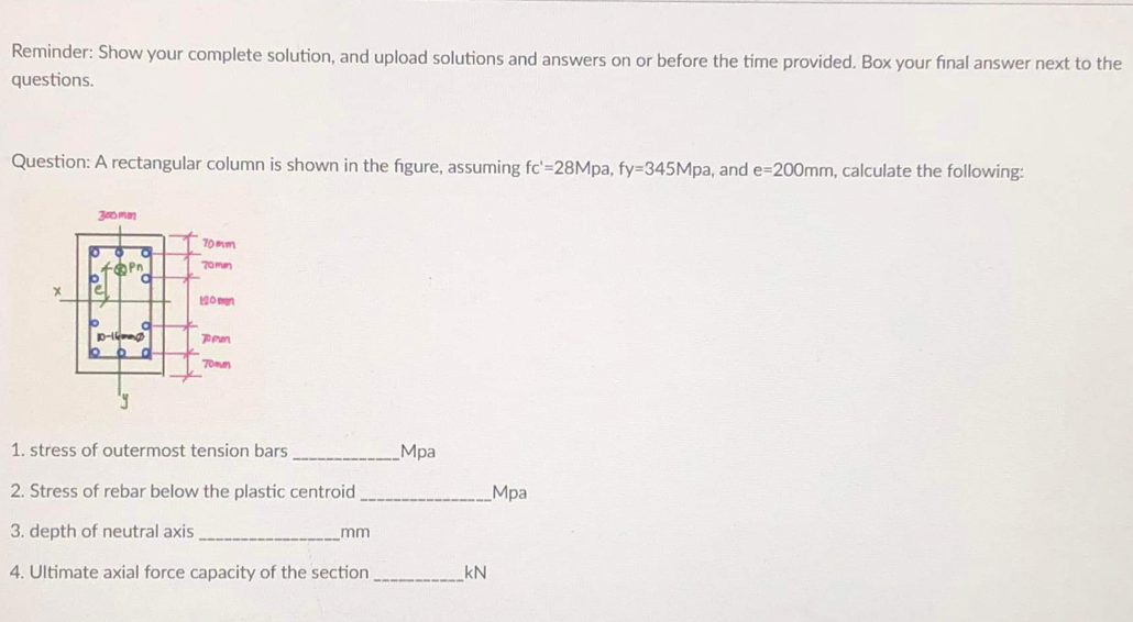 Reminder Show Your Complete Solution And Upload Solutions And Answers On Or Before The The Provided Box Your Final An 1