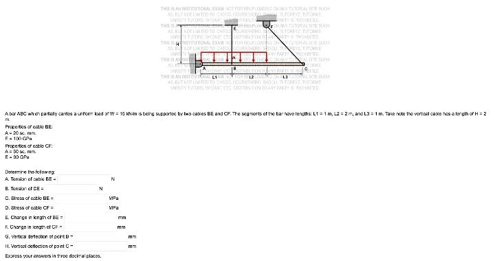 M Propertica Of Cotle Be A 20se Mm Propertics Or Cstlo Cf A 50scm E 90gph Dexermi E The Follonng A Tensian Of Sabi 1