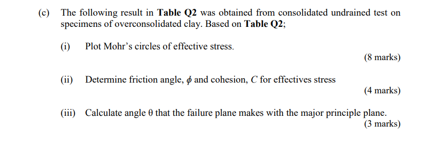 Course Geotechnics Please I Need The Answer Within 1 30 2 Hours Maximum Otherwise It S Not Useful For Me Thank You 1