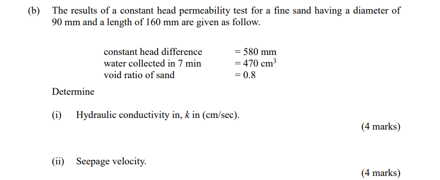 Course Geotechnics Please I Need The Answer Within 1 30 2 Hours Maximum Otherwise It S Not Useful For Me Thank You 1