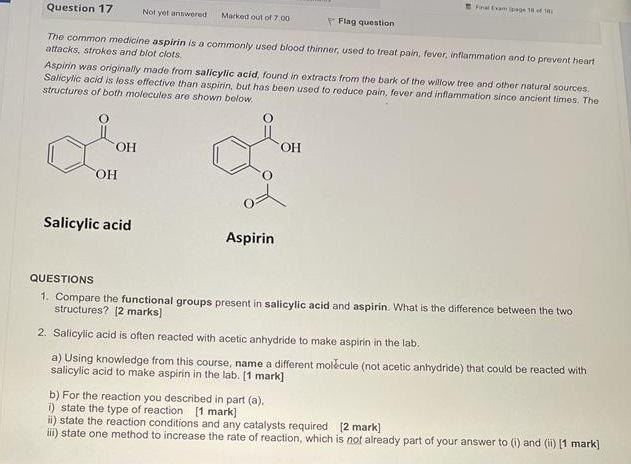 The Common Medicine Aspirin Is A Commonity Used Blood Thinner Used Fo Treat Pain Fever Inflammation And To Prevent He 1